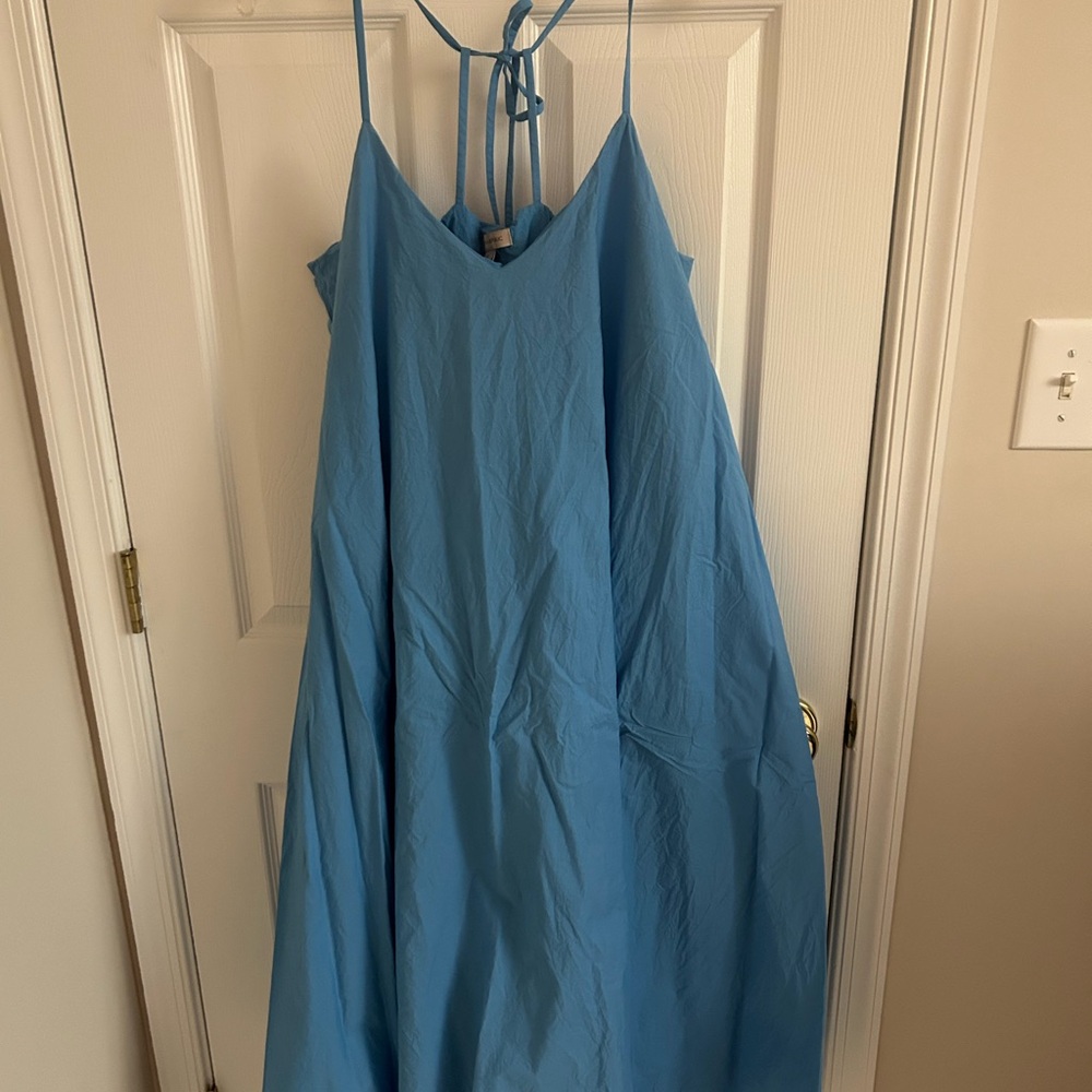Banana Republic Elegant Blue Spaghetti Strap Dress, has pockets!